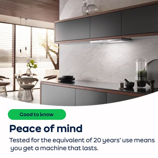Miele 60 cm Canopy Cooker Hood - Clean Steel - AO Annotation - Tested for the equivalent of 20 years' use (Canopy)